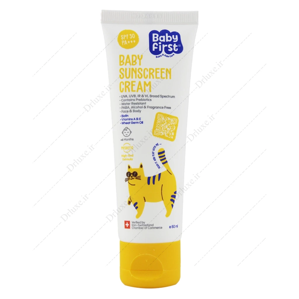 کرم ضد آفتاب SPF30 کودک بیبی فرست 50 میلی‌لیتر